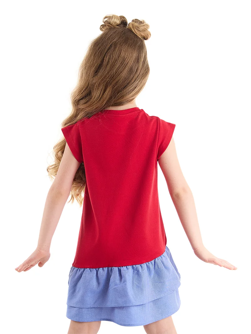 دينوكيدس فستان قطة أحمر للبنات